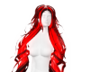 Animated red long hair