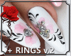 * Floral Nails + Rings 2