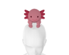 Pink Axolotl Head Pet M