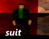 black on green suit