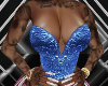 Blue Sequin Corset
