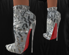 7 inch cK silver heels