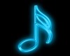 Blue Neon Music Note 1