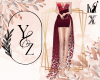 LY Red Flower Dress