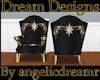 Blk N Gold Chair