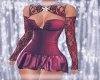 Wine Red Mini Dress