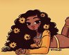 Yellow Flower Cut Out