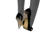 Black/Gold Heels