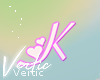 V ! Letter K Sticker