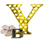 B♛|Gold Sign Letter Y