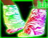 Rave Rainbow Puffy Boots