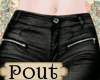 FOX shiny black jeans