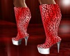 Red Leopard  Boots