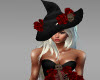 Rose N Skulls Witch Hat