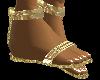 24KT Gold Sandals W/Ped