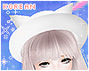 🍡 white neko hat