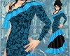Blue Flamenco Dress