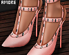 $ Pink Stud Heels