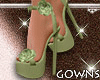 Green Rose Heels