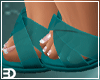 Teal Ribbon Ankle Tie