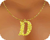 [DF] D gold necklace