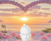 Pink rose beach bg