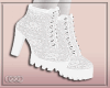  White lace boots