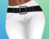 Belted Jeans - White