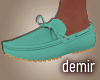 [D] Kim green loafer