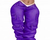 Cargo Pants-Purple