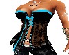 Lace corset blue & black