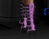 black pink cross boots