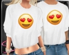 Emoji love M white