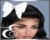 WHITE HAIR BOW w DIMNDS