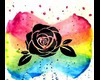 Raining rainbow roses