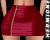 Satin red skirt