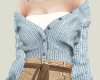 E! Open Cardigan Azure