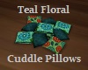 Floral Teal Pillows