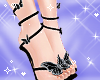 Butterfly Sandals Black