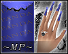 ~MP~ Blue Crescent Nails