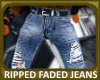 Ripped Faded Jeans