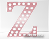 H. Pink Marquee Letter Z