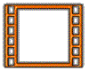 Orange filmstrip frame