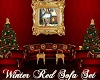 Winter Red Sofa Set