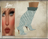 J~PLAID GRN ZIP BOOT FIT