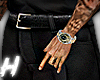 Blk Trousers w Gold Belt