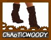 brown wool boots