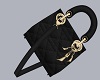 black quilted purse