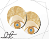 ♕ Gold Eye Earrings