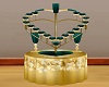 teal*gold wed fountain